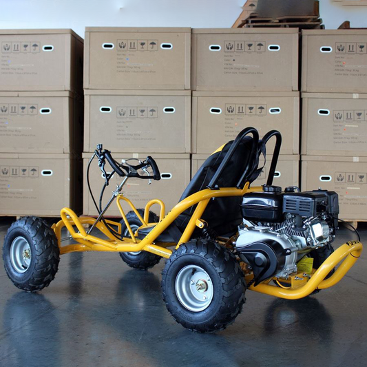 25KM/H Safety Speed Buggy for Aged 105CC Heavy Duty Gasoline Karting with 4 Wheel